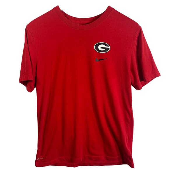 Nike Georgia Bulldogs Short Sleeve T Shirt Cotton Poly Blend Men's Size Medium M - Picture 1 of 7